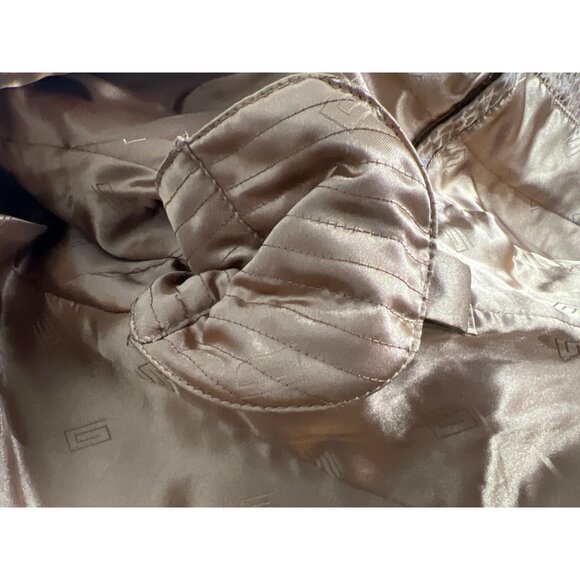 Pamela McCoy Authentic Vintage Camel Brown Genuine Leather Blazer Jacket - Picture 9 of 12